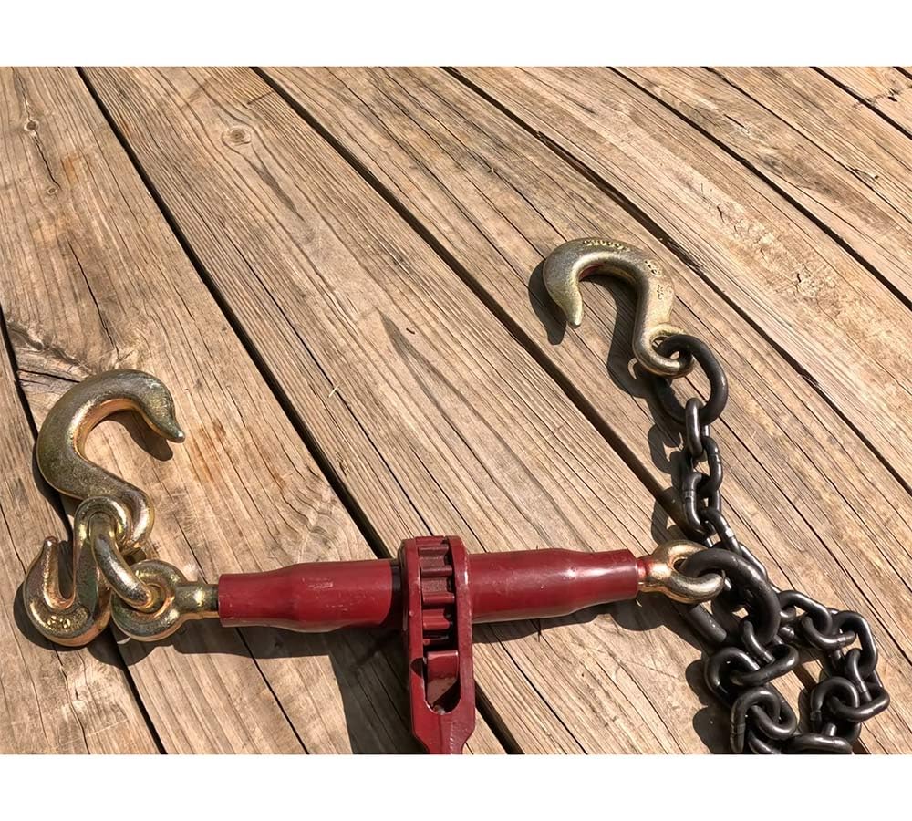 Mytee Products (2 Pack) Ratchet Pro Binder w/ 3/8" Grab & 1/2" Sling Hook, & 2' G8 Chain & 1/2" Sling Hook, 7100 WLL