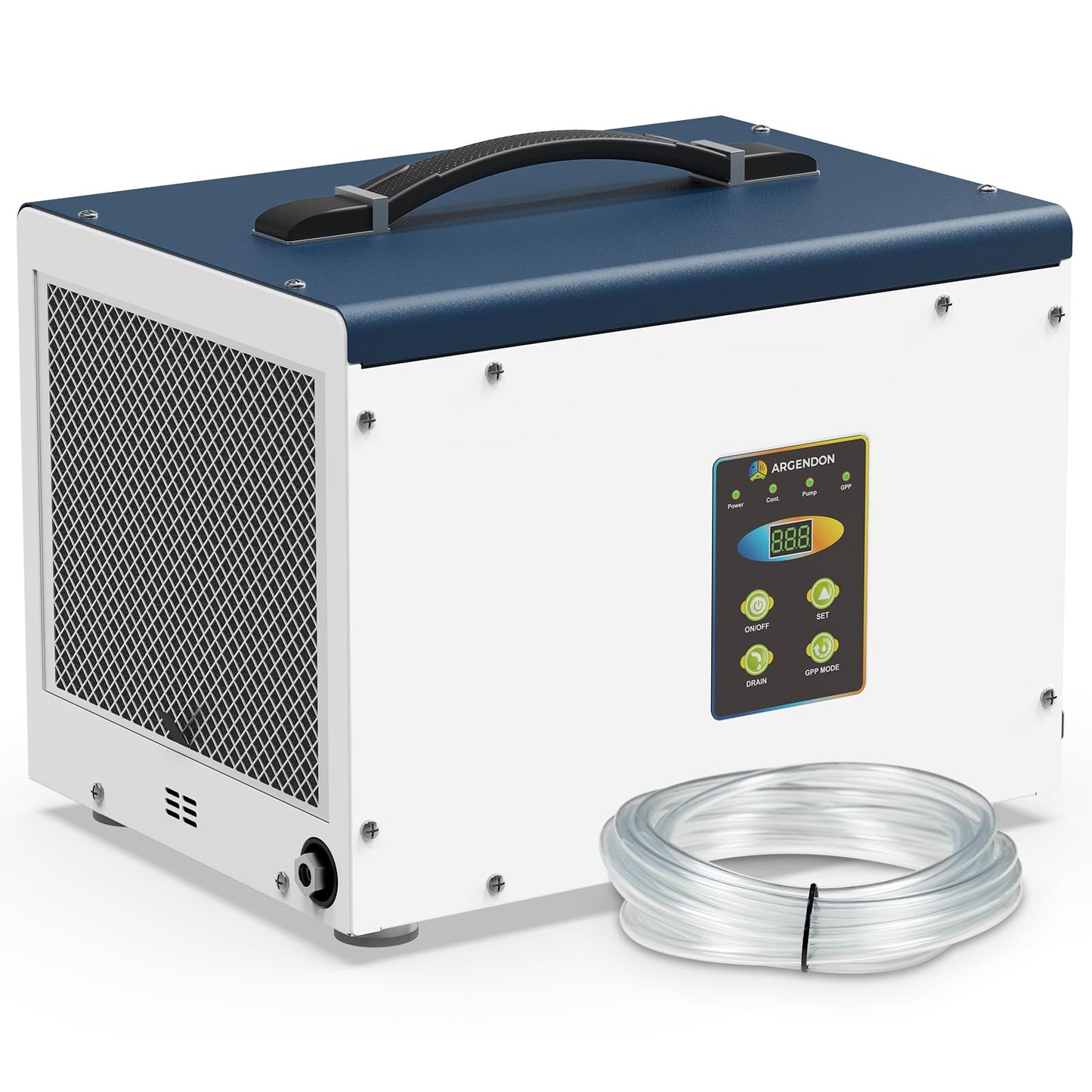 ARGENDON Crawlspace Dehumidifier with Pump, 70 Pint Commercial Dehumidifier for Basement with Drain Hose, Auto Defrost, Memory Starting, Compact, GLGR, Up to 1000 Sq Ft, 5 Years Limited Warranty