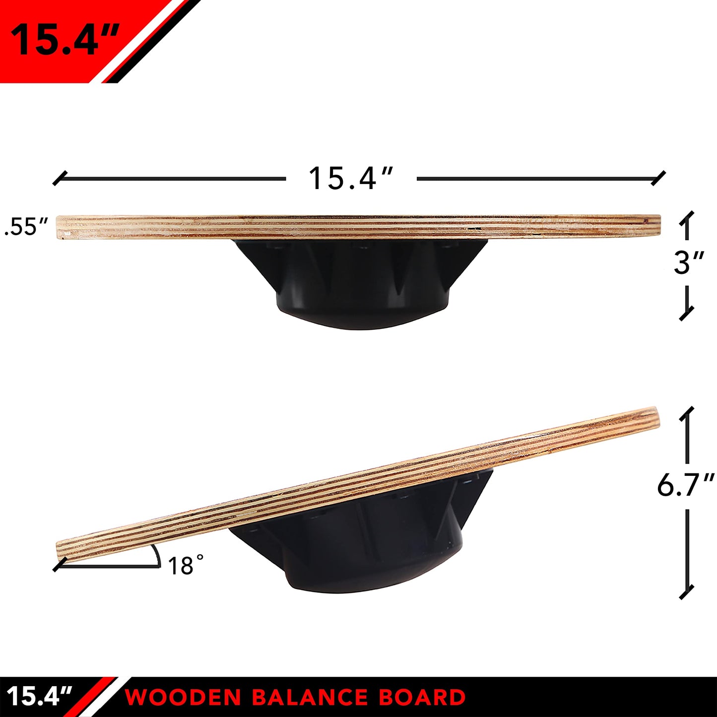 JFIT Balance Board, 15.4", Wave