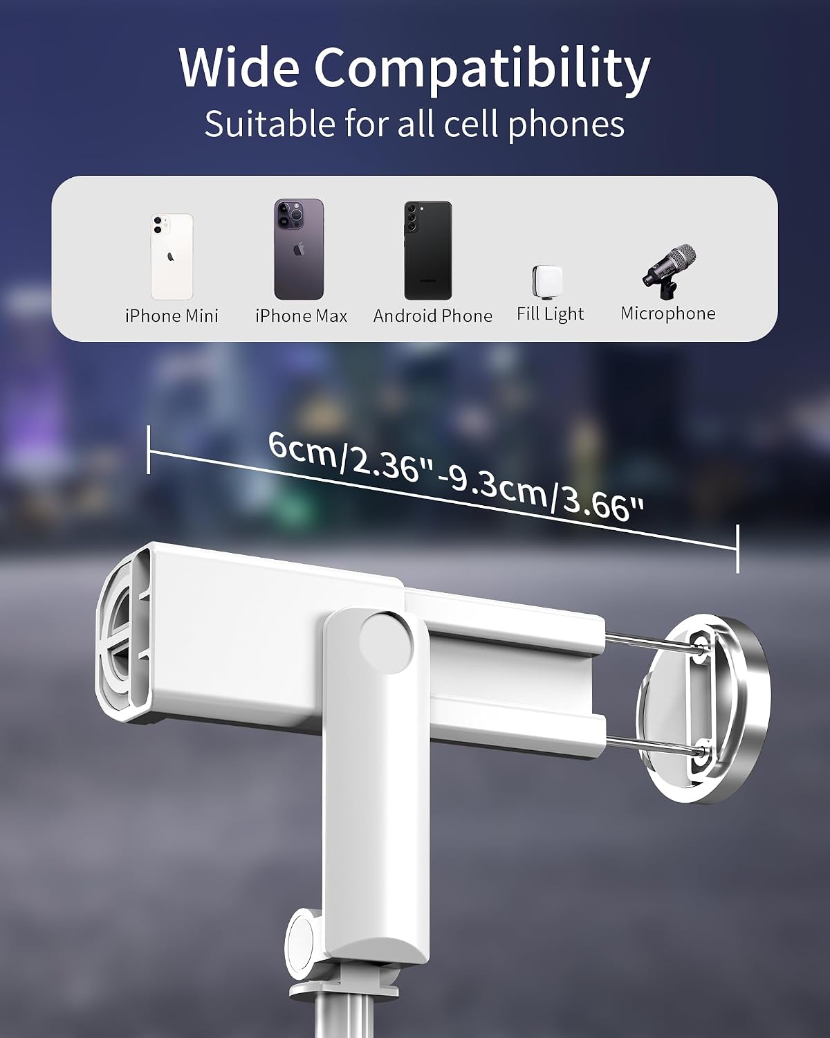 ACKIMA Selfie Stick Tripod - Tripod for iPhone with Remote, Lightweight Phone Stand for Android, Extendable Phone