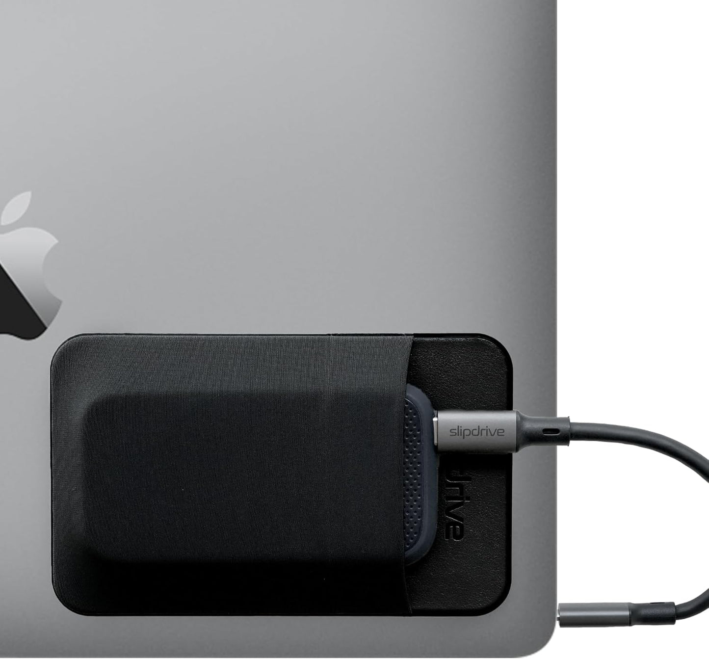 Slipdrive - Portable Hard Drive Sleeve for Laptop - SSD Solid State Drive - Reusable Adhesive - Stick on External Hard