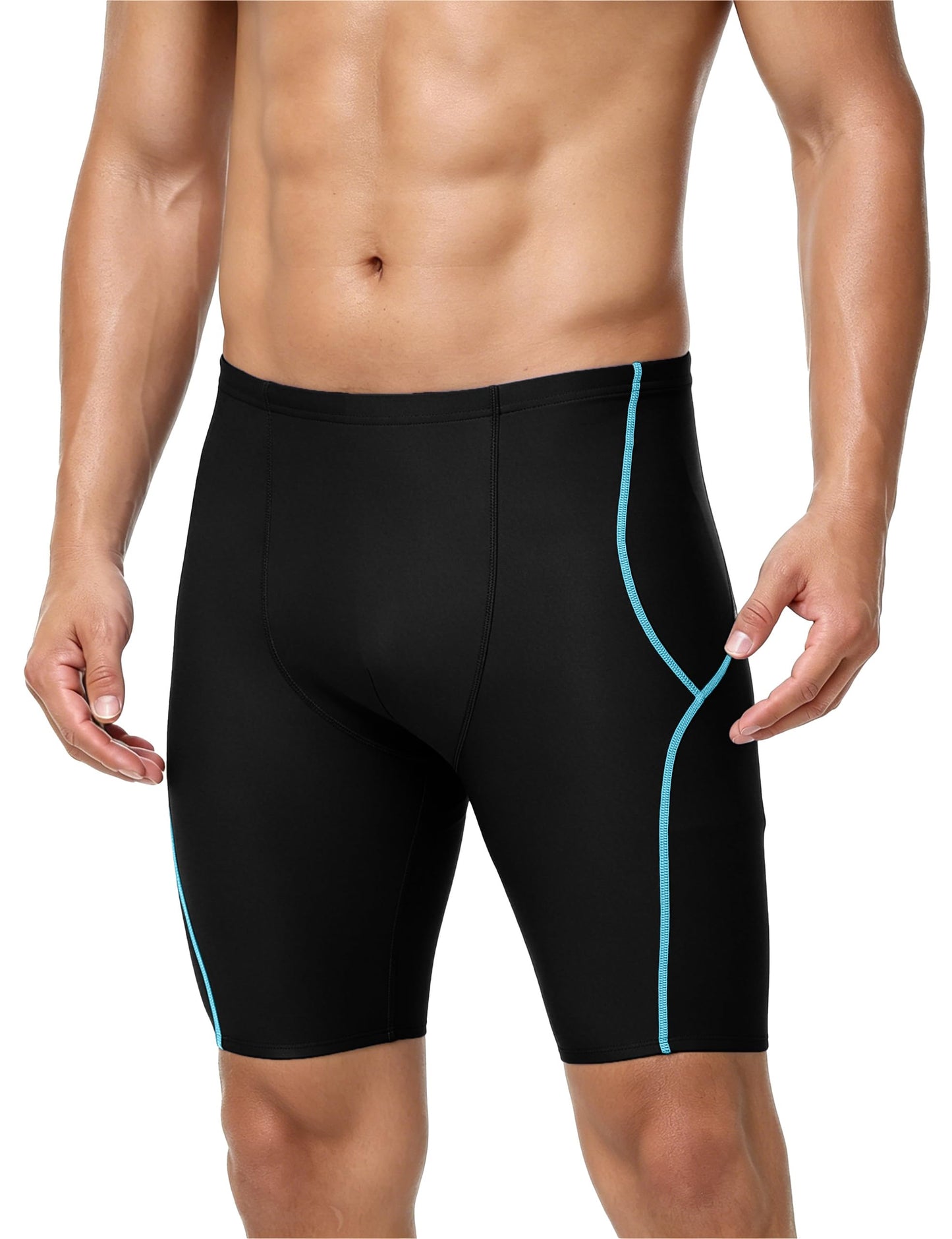 Roadbox Swim Jammers for Men Racing Athletic Quick Dry Swimsuit Endurance Training Competitive Swimming Shorts UPF 50+