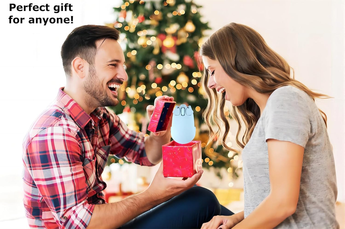 SHARE SUNSHINE Wireless Mouse Cute Pig Bluetooth & USB Dual Mode Mice,Silent Portable Compact Blue Fun Mice