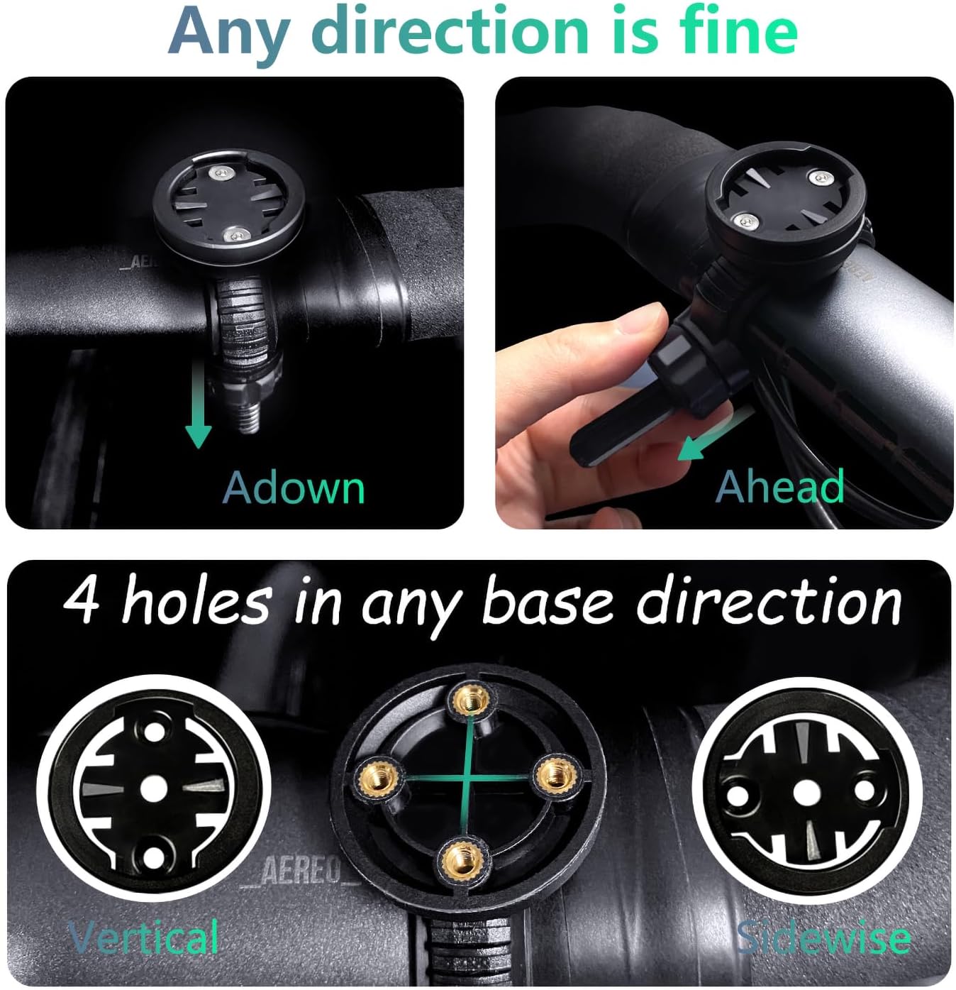 CYCLAMI Adjustable Out Front Bike Mount, Compatible with Garmin Edge, iGPSPORT, XOSS, CooSpo Magene, CYCPLUS GPS