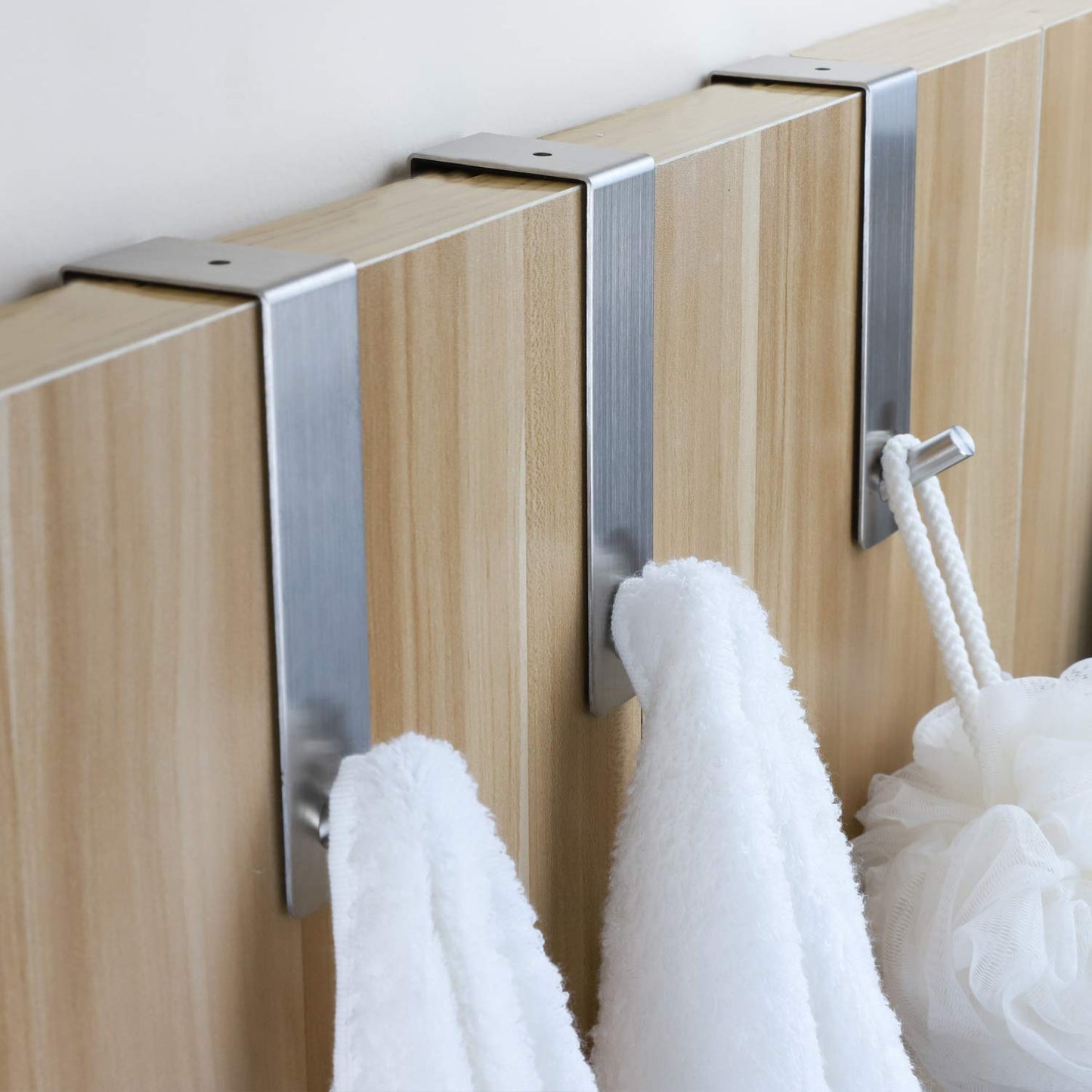 TOGU Over The Door Hook Sus 304 Stainless Steel Heavy Duty Organizer for Coats/Towels/Clothes/Wreath, Suitable for 1-1.7" Thickness Door and 0.05" Door Frame Gap,Brushed Finish,10 Pack