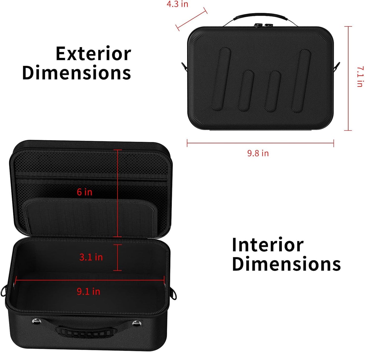 bibuks T7/R50/R100 Hard Shell Camera Case Compatible with Canon EOS Rebel and More DSLR & Mirrorless Cameras Portable