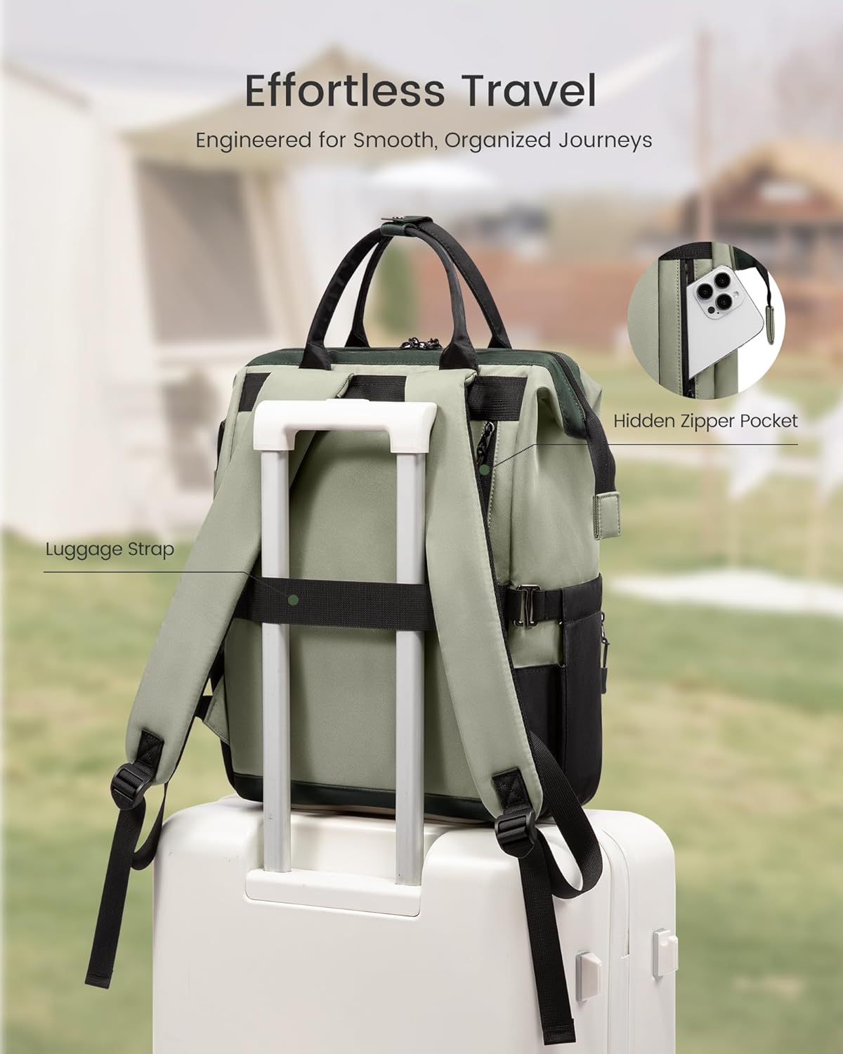 Backpack 15.6 Inch Backpack Daypack LOVEVOOK Laptop for Women, Travel for Work College Business, Water Resistant