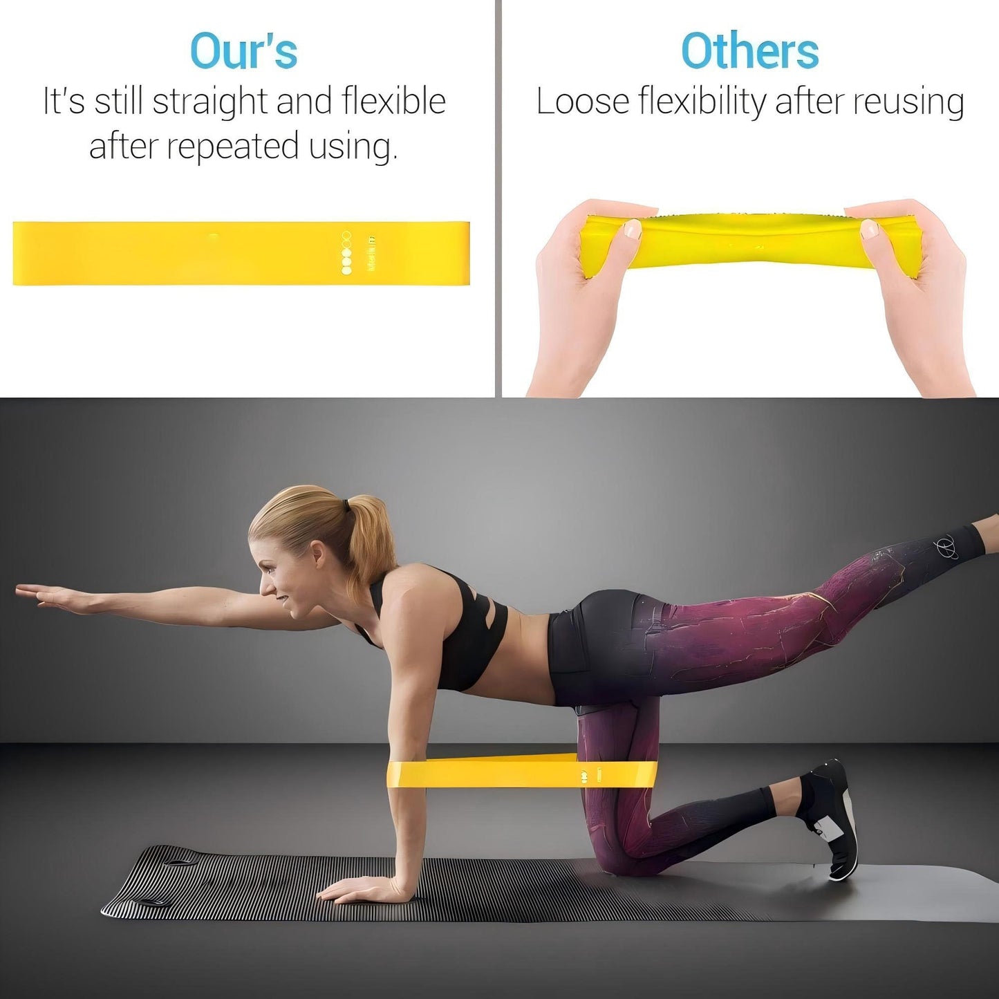 Resistance Bands for Working Out 6 Pack Resistance Bands for Arms,Elastic Pilates Flexbands for Physical Therapy Yoga, Stretch Exercice Loop Bands for Booty Legs