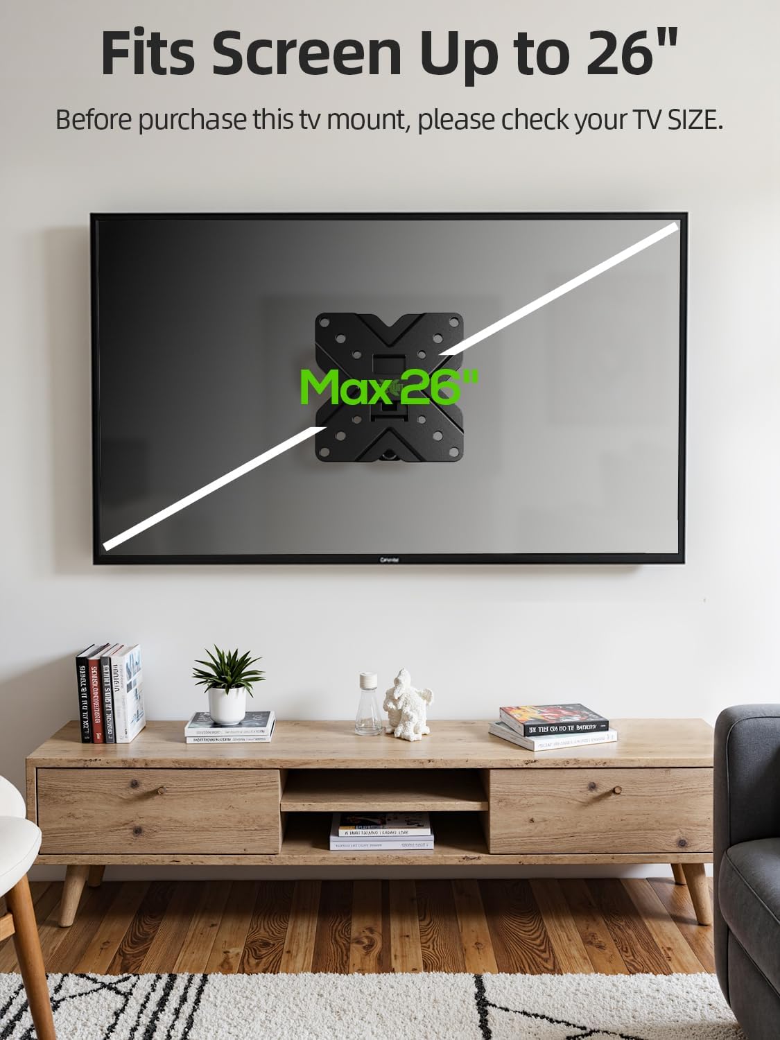 USX MOUNT Small TV Wall Mount Bracket - Swivel & Tilt VESA Mount for 10-32 Inch LED/OLED TVs | 22lb Capacity