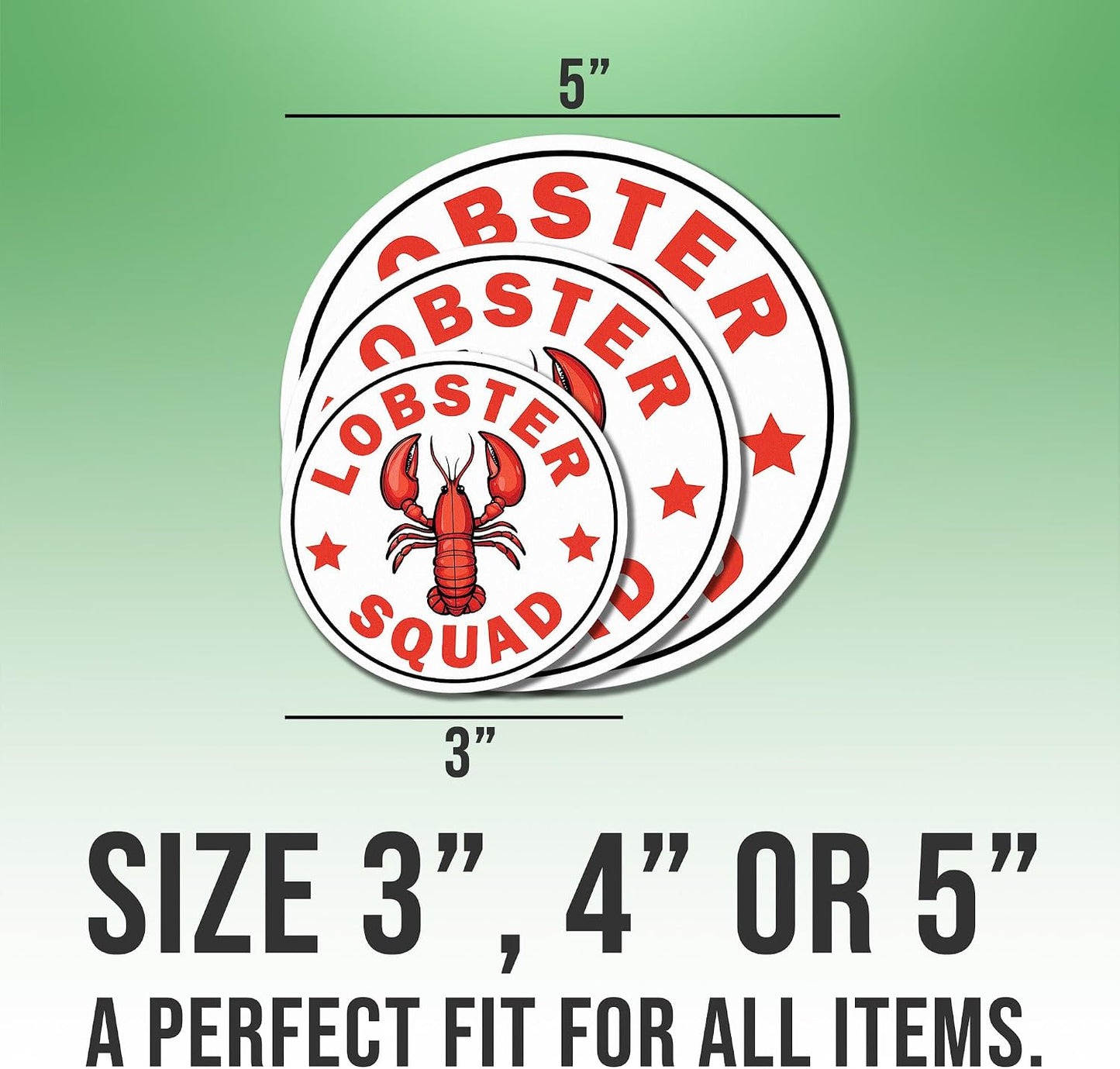 4" Lobster Sticker Cute Animal Lover Decal Lobster Squad Funny Gifts Vinyl Stickers Weather-Resistant Stickers