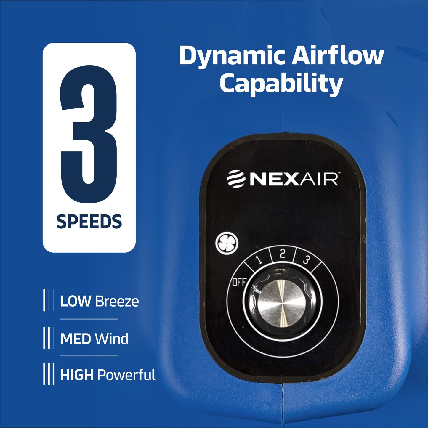 NEXAIR 1/4 HP High-Velocity Industrial Carpet Dryer 3 Speed, Powerful Air mover blower Adjustable angle, Floor drying fan, Dries, Cools, and Ventilates Attic Spaces, Work Areas, Garages