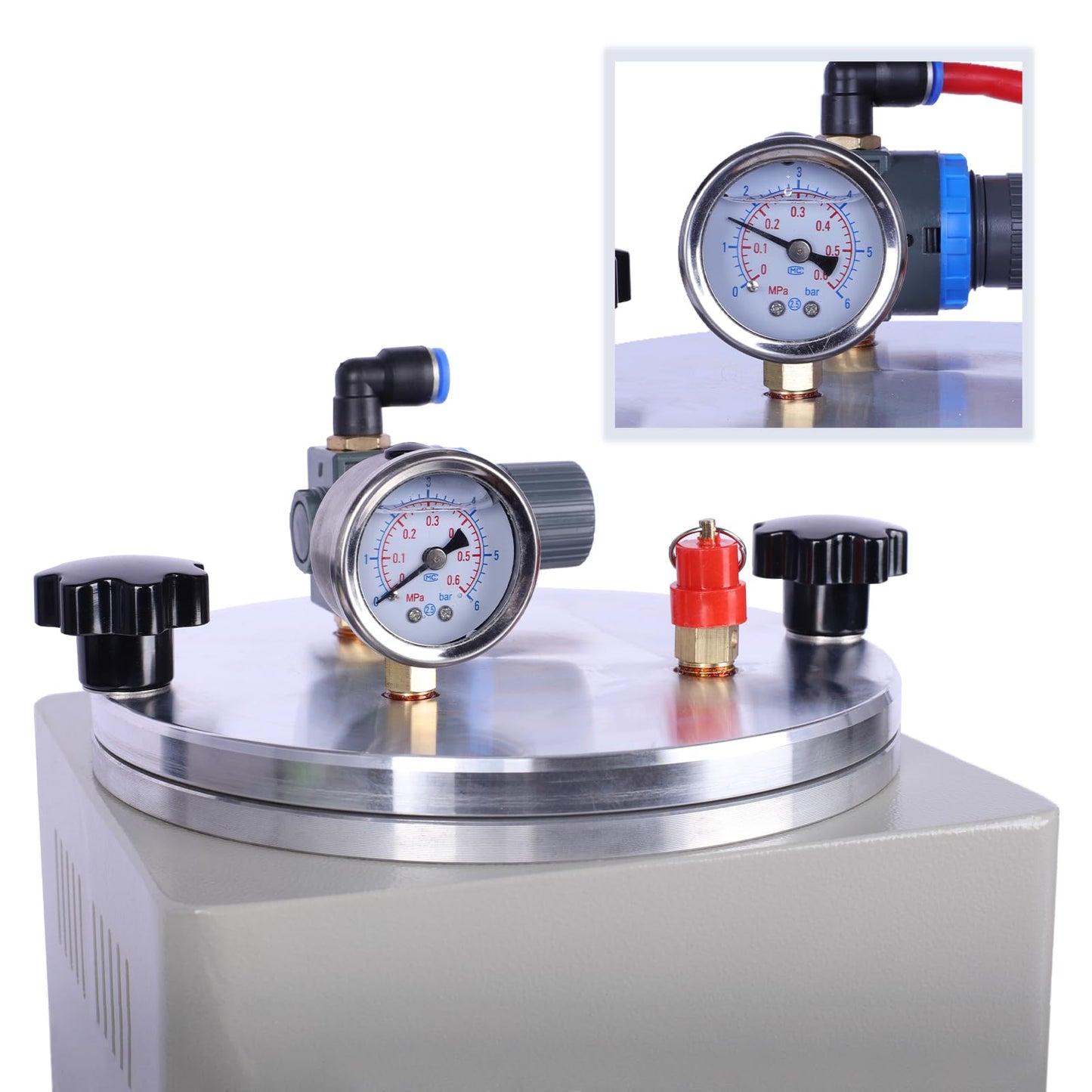110V Square Manual Pumping Press urized waxing Machine, 0℃-110℃ Adjustable Temperature waxing Machine, Melting Wax Making Wax Jewelry Casting Machine.