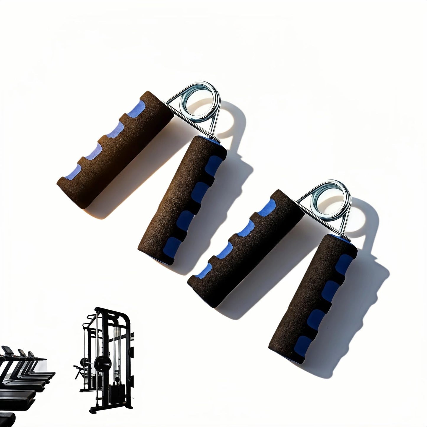 Yayaboqu Hand Grip Strengthener Set, Carbon steel wire+thickened foam Hand Exerciser for Wrist Forearm and Finger Strength Training, 2 Pack (Blue)
