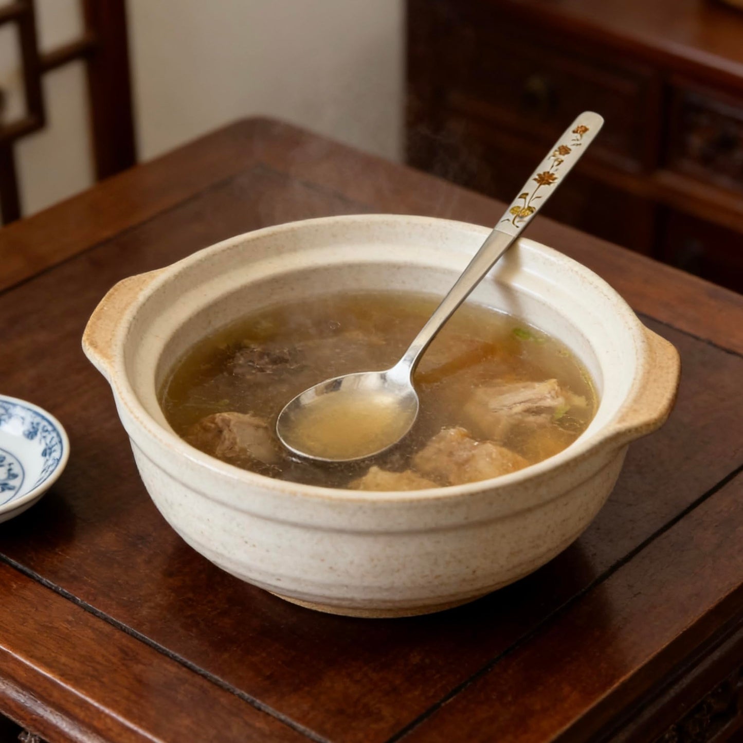 Soup Spoons Set of 4-8 Inch Long Handle