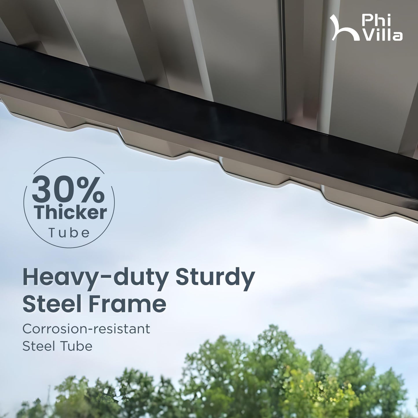 PHI VILLA 10x15 ft Carport, Metal Carports Canopy with Sidewalls Heavy Duty Car Port Portable Garage with Galvanized Steel Roof Multi-Use Shelter, Sturdy Car Ports for Cars, Boats and Tractors