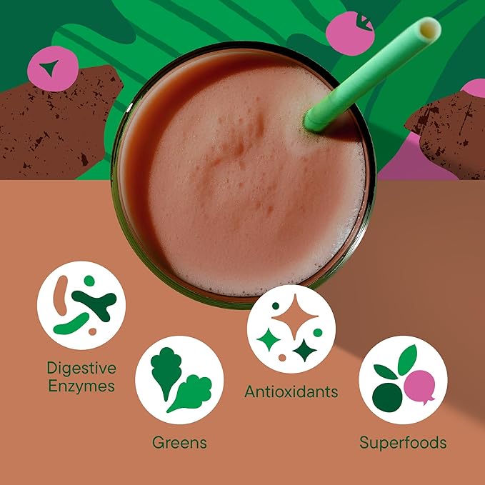 Nutranelle - Plant Based Protein Powder - 25 g Vegan Protein Powder with 30 Servings - Blended Rice & Pea with Superfoods & Amino Acids - Zero Sugar - Chocolate