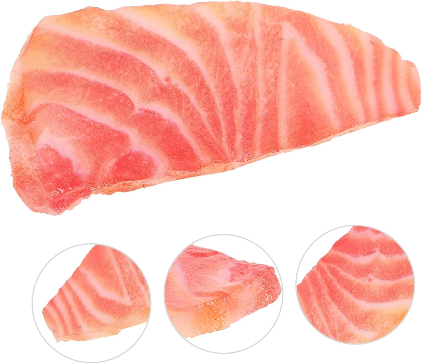 2pcs TOYANDONA Lifelike Salmon Slice Prop Model Realistic Artificial Salmon for Food Display Photography Early
