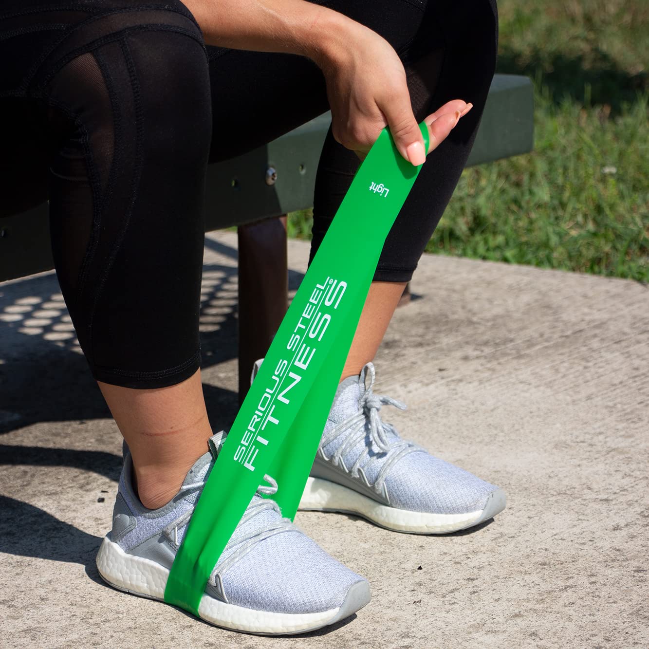 Serious Steel Fitness 12 Inch Resistance Loop Mini Band Exercise Workout Bands (Light - 10 Pack - Green)