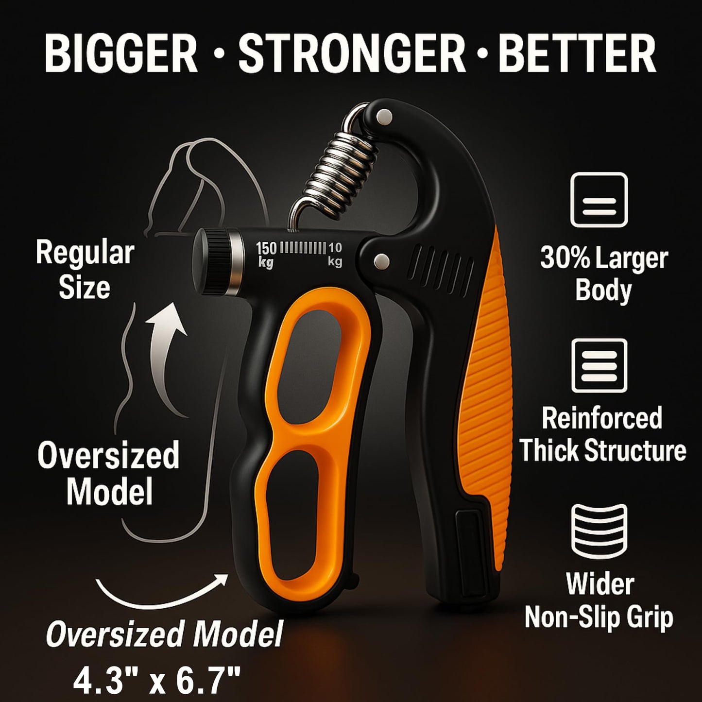 Grip Strength Trainer, 22-330Lbs Adjustable Resistance Forearm Strengthener, Hand Grip Strengthener with Counter, Heavy-Duty Grip Trainer for Wrist & Finger Exercise