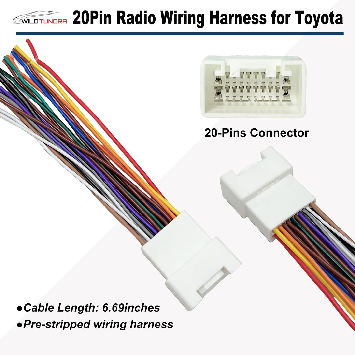 20 2000-2006 4Runner Pin Radio Wiring Harness Replacement for Toyota Avalon Camry with JBL Amplifier, Car Stereo