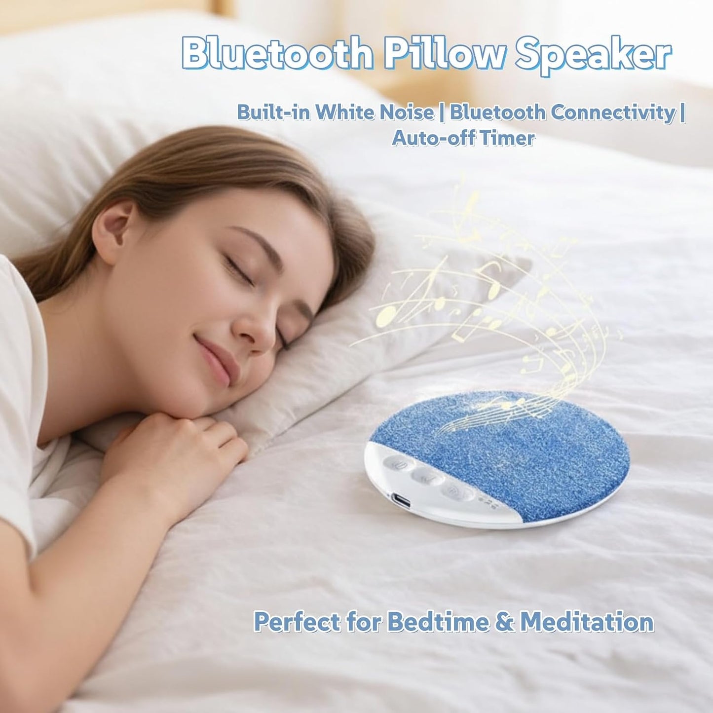 Generic 2026 (2) Bluetooth Pillow Speaker for Sleeping, New Sleep Pillow Speaker, Mini Portable Under Pillow Speaker