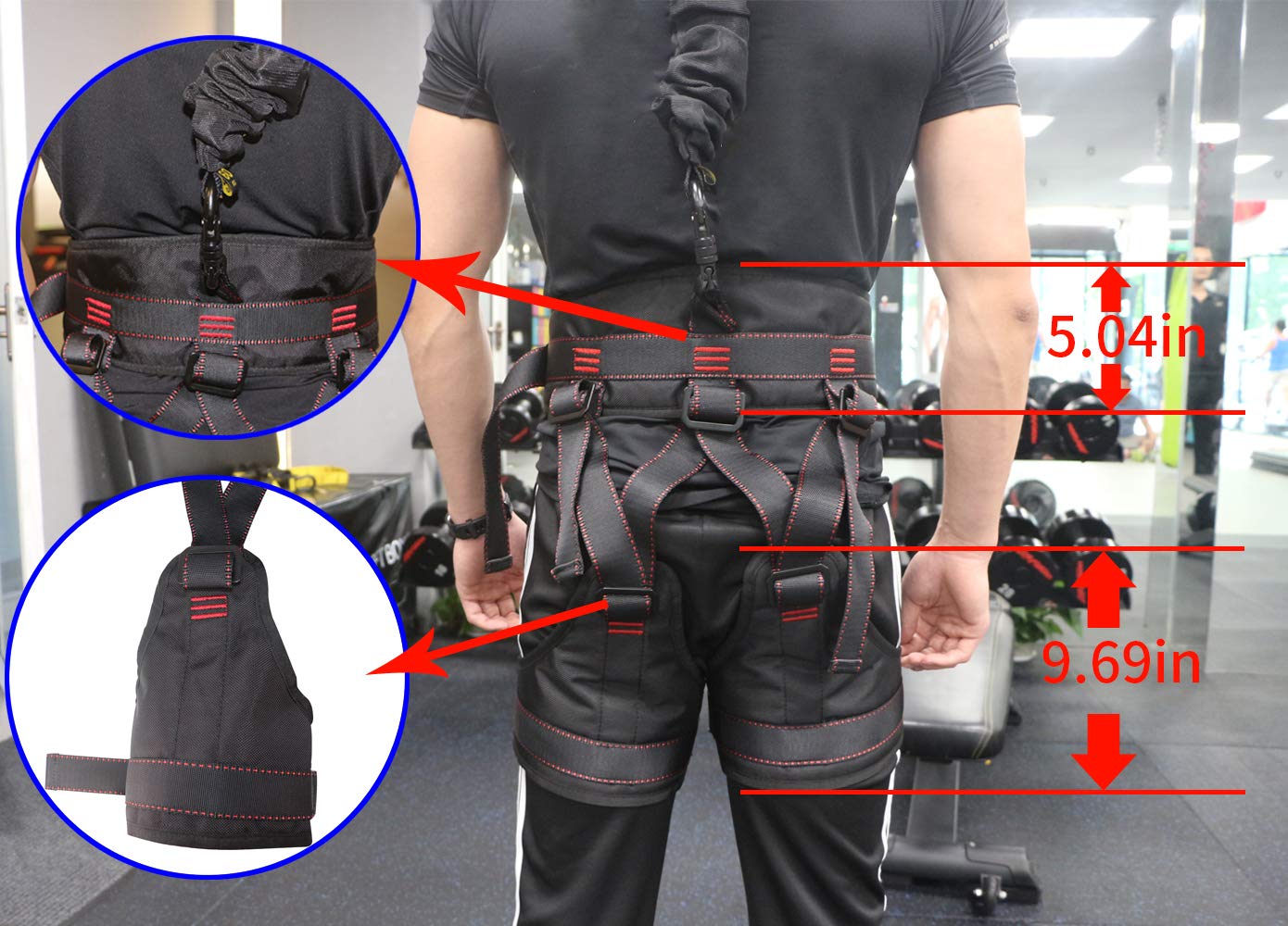DASKING Upgraded Version Heavy Yoga Bungee Rope Resistance Belt Bungee Workout Grawyti Training Tool Equipment for Home Gym Yoga (Weight Class -2)