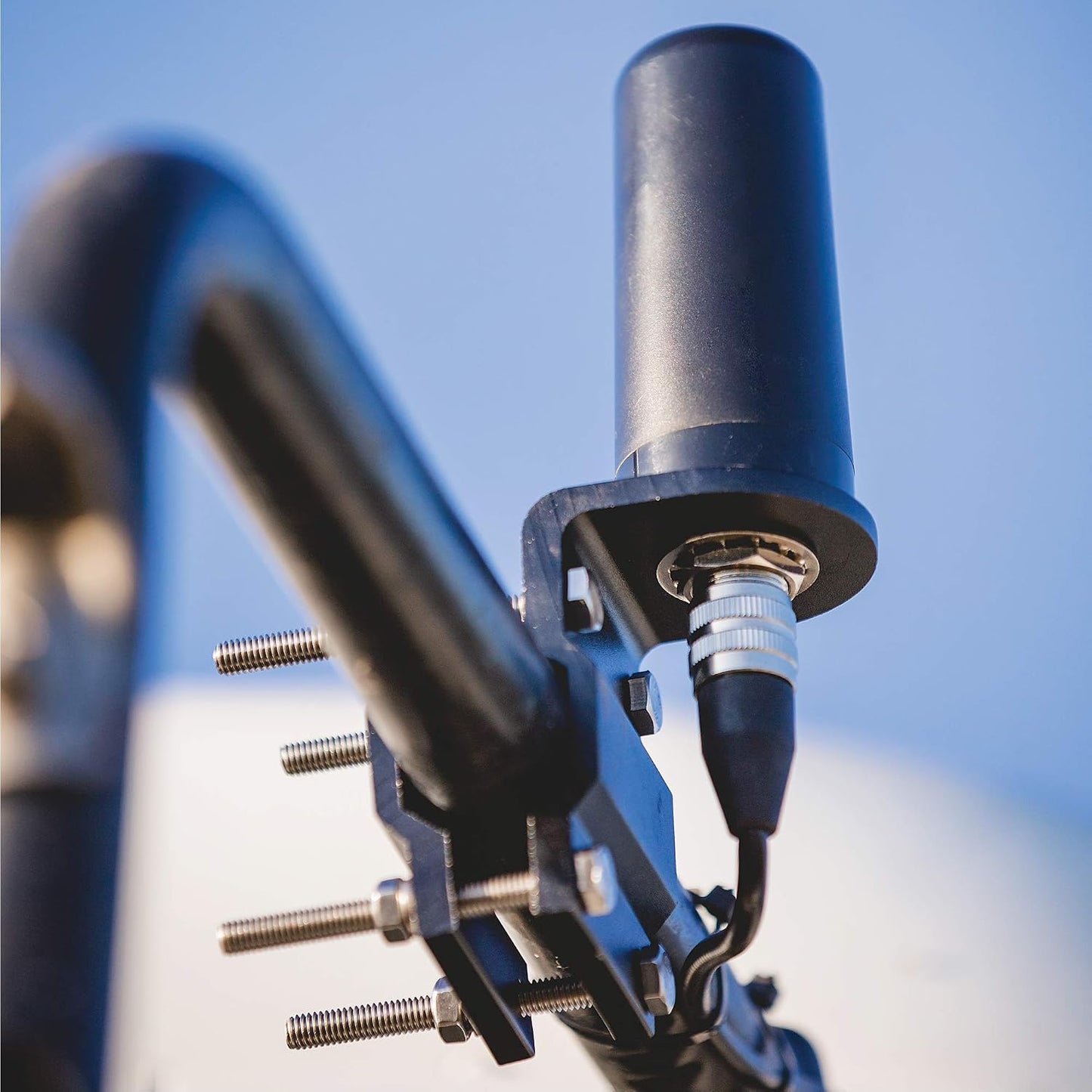 Midland MXTA23 Micromobile Roll Bar/Mirror Mounting Bracket Universal Antenna Mount with NMO Connector - Secure Antenna
