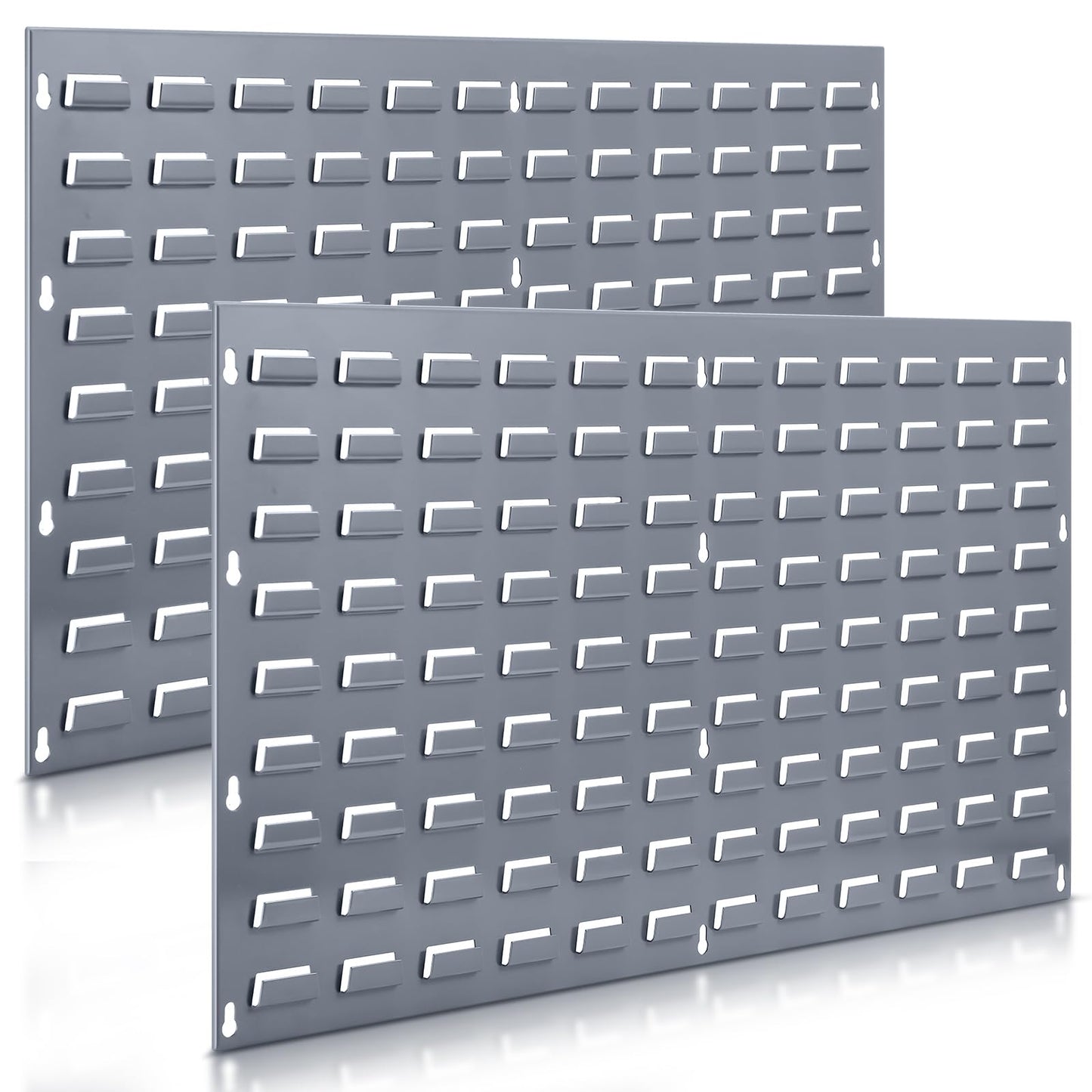 Zonon 2 Pack Louvered Panels Steel Garage Organizer 36 x 19 Inches Heavy Duty Wall Mounted Rack for Hanging Storage Bins Garage Wall Cabinet Tool Organization Peg Board