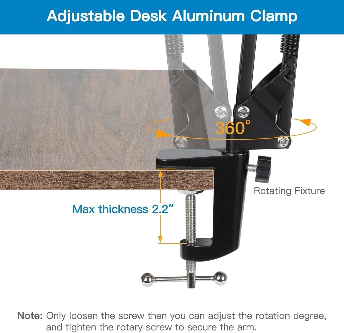 Etubby C920 C930 C922 C615, 1/4" Webcam Stand Desktop Adjustable Suspension Boom Scissor Arm Camera Clamp Webcam Mount