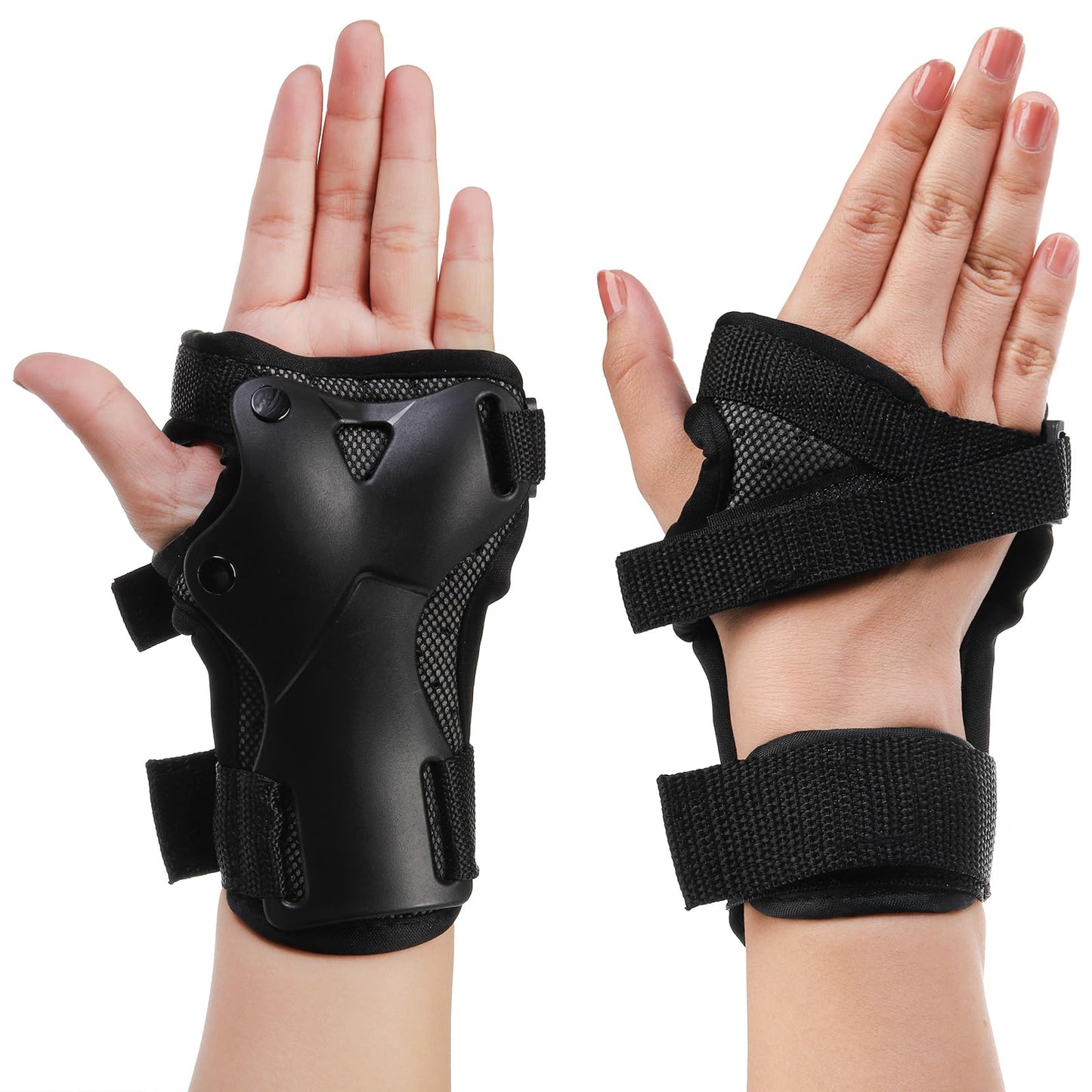 Hiceeden Wrist Guard for Roller Skating and Skateboarding, Wrist Protector (1 Pair) with Storage Bag, Wrist Brace Pads for Adult/Youth, L