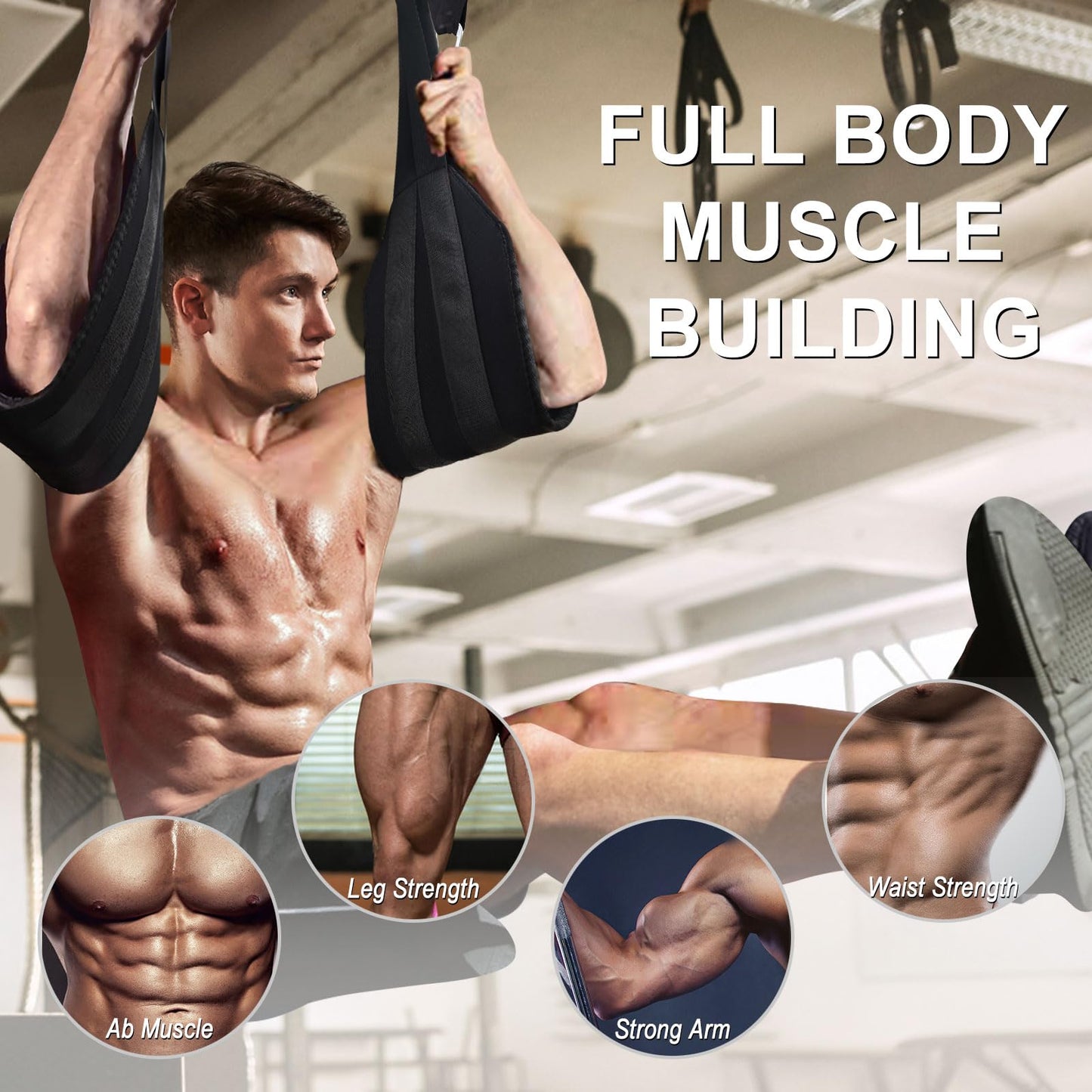 Ab Straps for Pull Up Bar: Hanging Abdominal Ab Sling Straps for Arm Pull up Workout Support for Training Knee and Leg Raises at Home & Gym