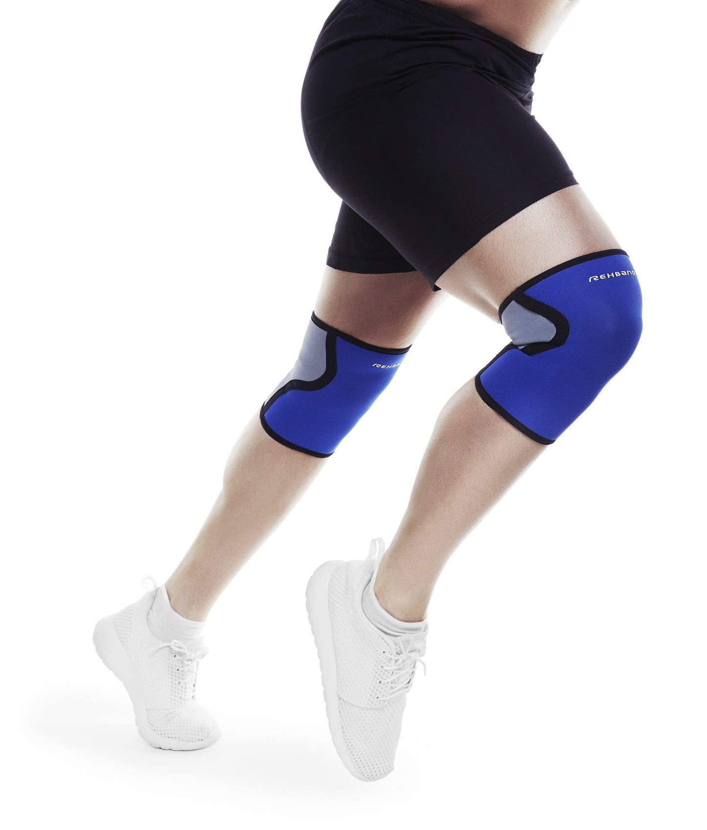 Rehband light Knee Support 3mm, Knee Sleeve for Endurance & Fitness, more stability and movement control during workout, Colour:Blue, Size:X-Large