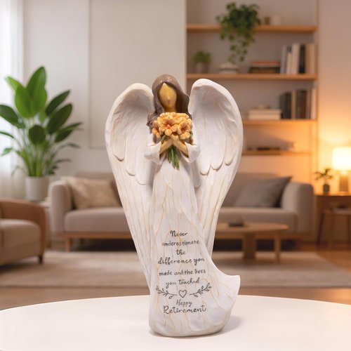 Hodao Angel Figurine - Inspirational Retirement Gift for Women | Hand-Painted Resin Keepsake