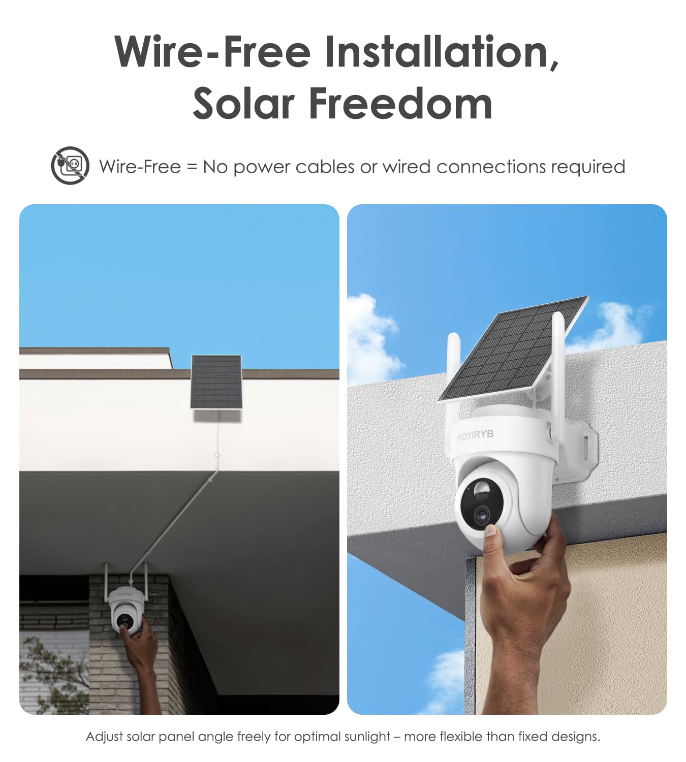 4K Security Cameras Wireless Outdoor, No Subscription, [2026 NEW] Solar-Powered Home Security Camera System with 360° Auto Tracking, Color Night Vision, 64GB Local Storage, 5G & 2.4G WiFi, Easy Setup