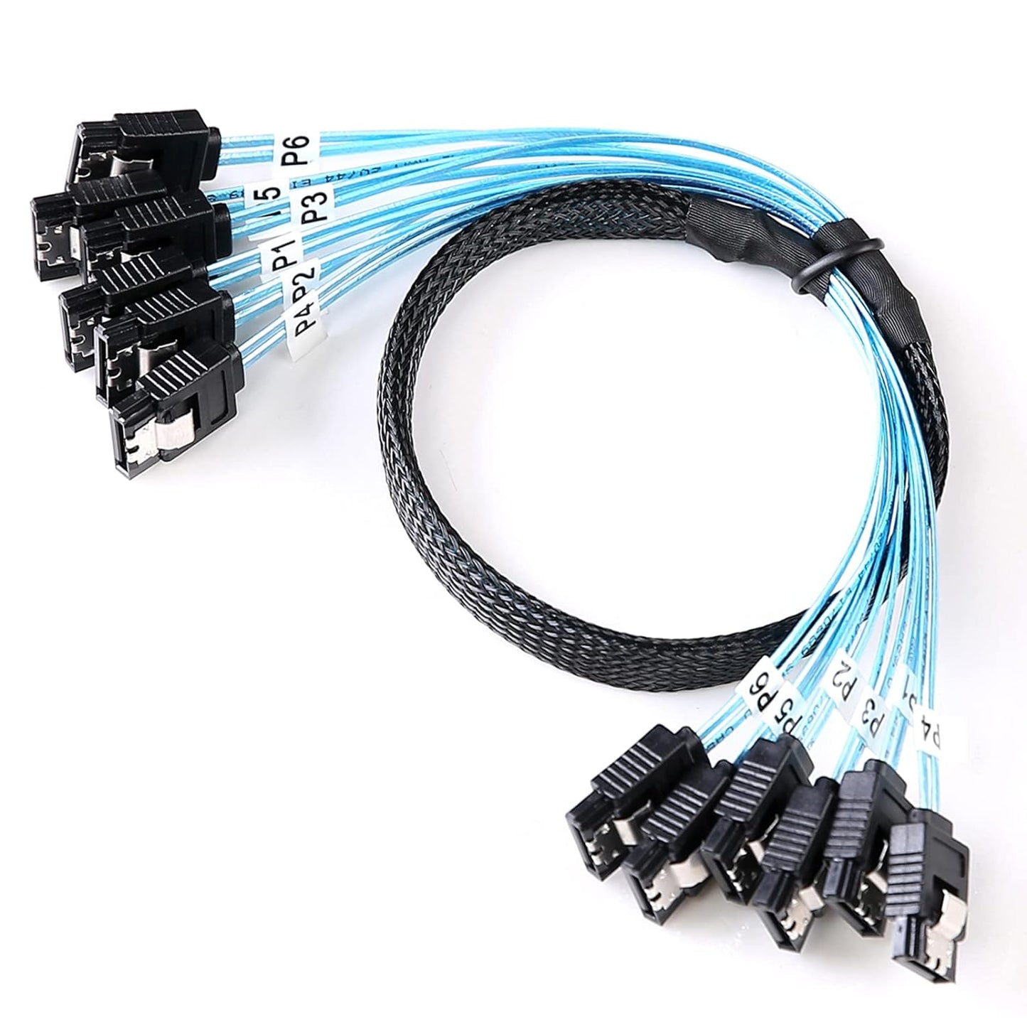 Cable-0.5M, 6Pcs/Set-6Gbps-Sata (1.6FT) ADCAUDX SATA-III HDD-SSD Data-Cable Thin Replacement for Bitcoin