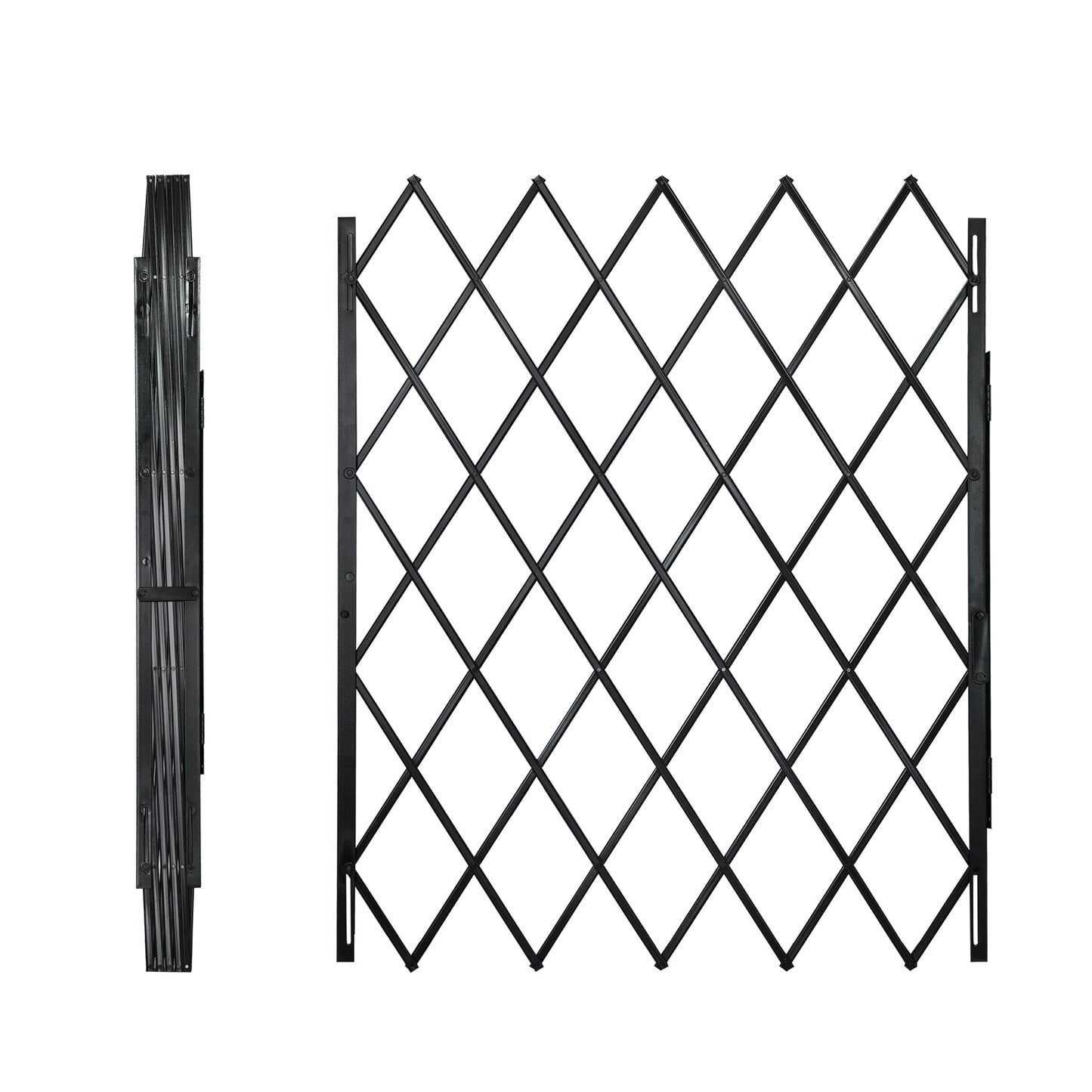 50LBS Heavy-Duty Steel 12'' to 48" W x 79" H Folding Door Expand Gate, Security Scissor Gates