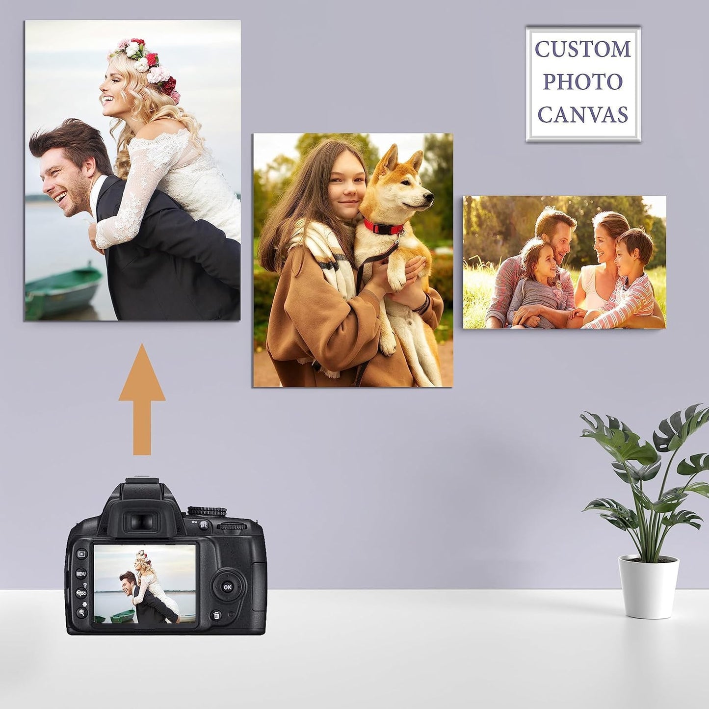 Sunwes Custom Canvas Prints - Personalized Wall Art for Weddings & Family | 24x36 Inches, Ready to Hang, Made in USA