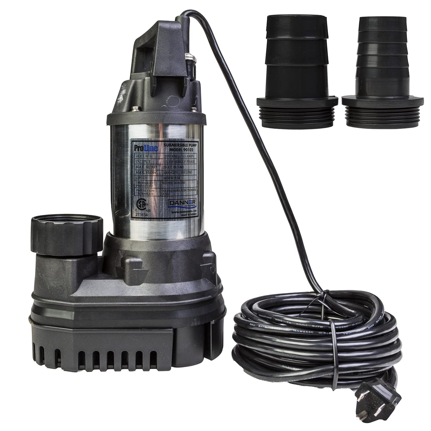 Danner Manufacturing, Inc., ProLine 1/5 HP High Flow Submersible Water Pump, 90102