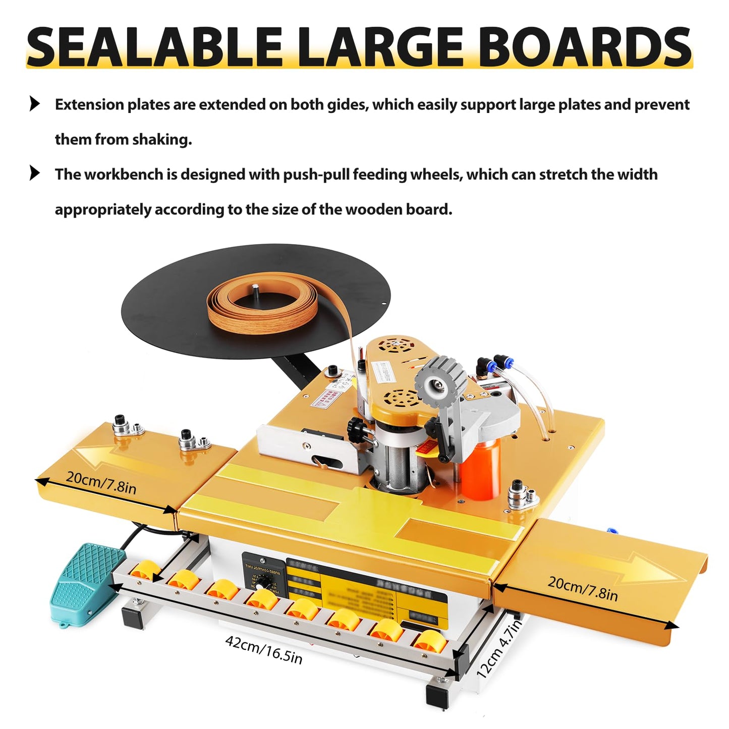 YUCHENGTECH Edge Banding Machine Automatic Tape Breaking Edge Banding Machine With Microcomputer Control 110V