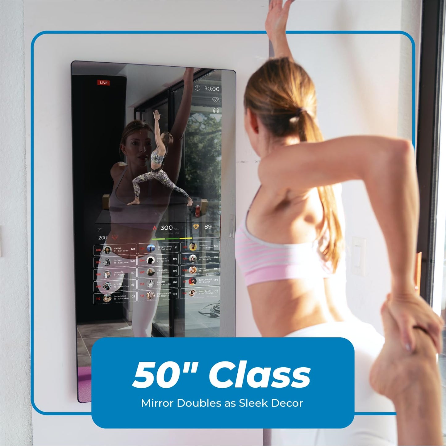 Echelon - Reflect Smart Connect Fitness Mirror - Echelon Mirror - Workout Mirrors for Home Gym - Smart Gym - Exercise Mirrors for Wall - 32" Full HD 1080p 60Hz Display - 30-Day Free Echelon Membership