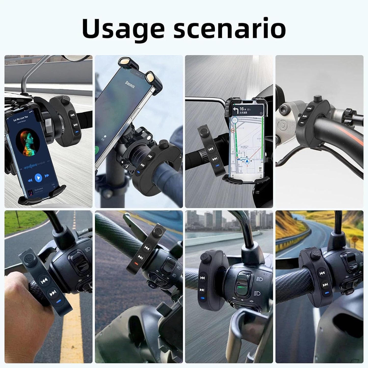 MLKOSS Bluetooth Media Button Remote Wireless Handlebar Remote Controller for Car Bike Motorcycle new