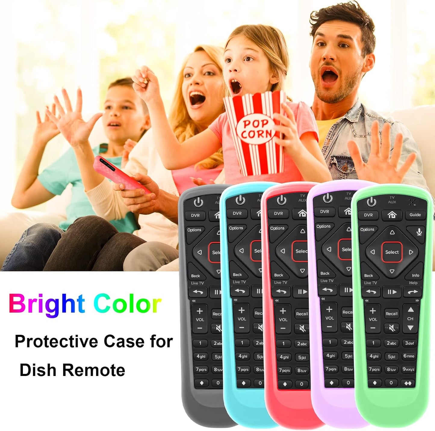 Silicloak 52.0/54.0, Cover for Dish Network Remote Control Silicone TV Remote Case Skin Sleeve Glow in The Dark Green