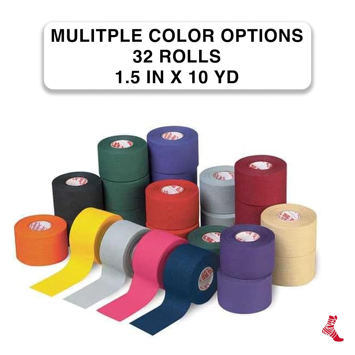 Mueller M-Tape 1 1/2" x 15 Yards, White, 32 Rolls Per Case
