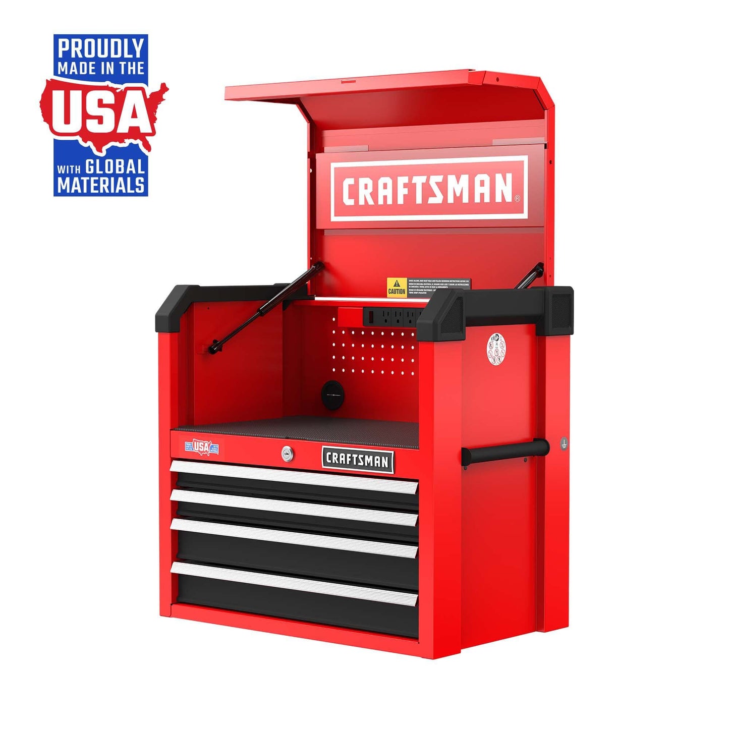CRAFTSMAN S2000 26IN 4-DRAWER CHEST W/LIGHT & DIVIDE (CMST32642RB)