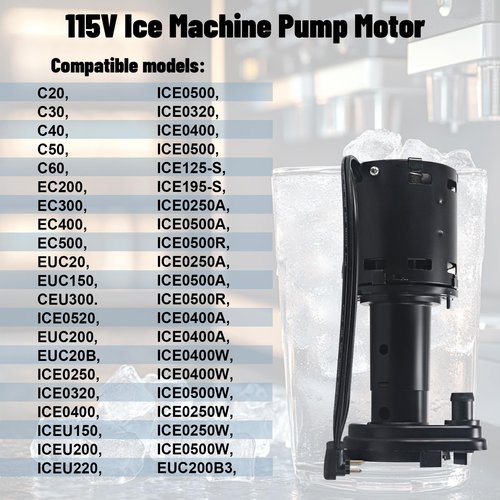 9161076-01 Water Pump Replacement 115V Ice Machine Pump Motor Compatible with Ice-O-Matic Replaces GPP-1MH-1P HRIM-21-115 803338 60/50Hz 0.38A 7W