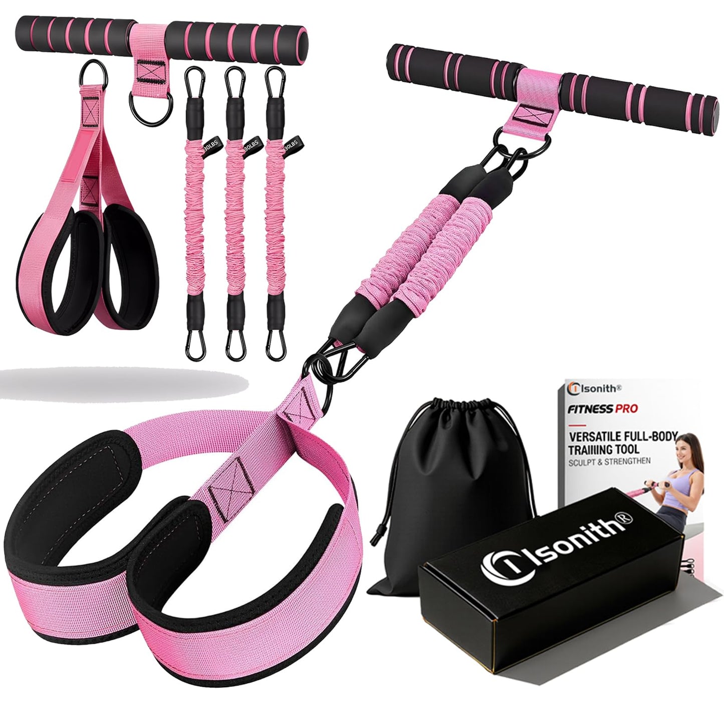 Upgrade Pedal Resistance Band with Handle, 2026 Multi-Functional Adjustable Resistance Band for Full-Body Workouts, Home Fitness Foot Pedal Resistance Band, Unisex Sit-up Training Equipment