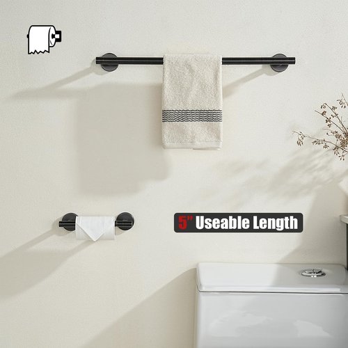 JQK Bronze Toilet Paper Holder - Wall-Mounted Double Post Design | 304 Stainless Steel for Mega Rolls, Oil Rubbed Bronze