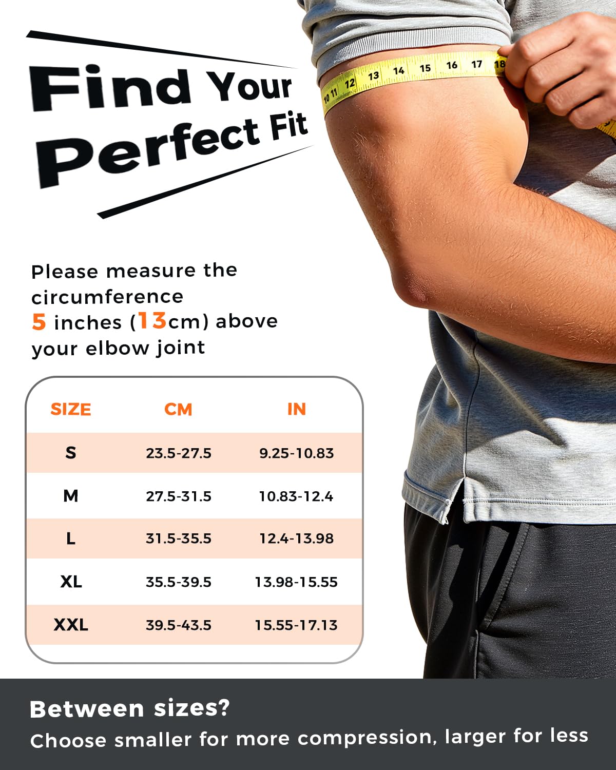Copper-Infused Compression Arm Sleeve for Men & Women [Stronger Support & Perfect Fit] Ultra Breathable Full Arm Brace for Forearm, Bicep, Triceps - Tennis Elbow, Basketball, Arthritis, Tendonitis