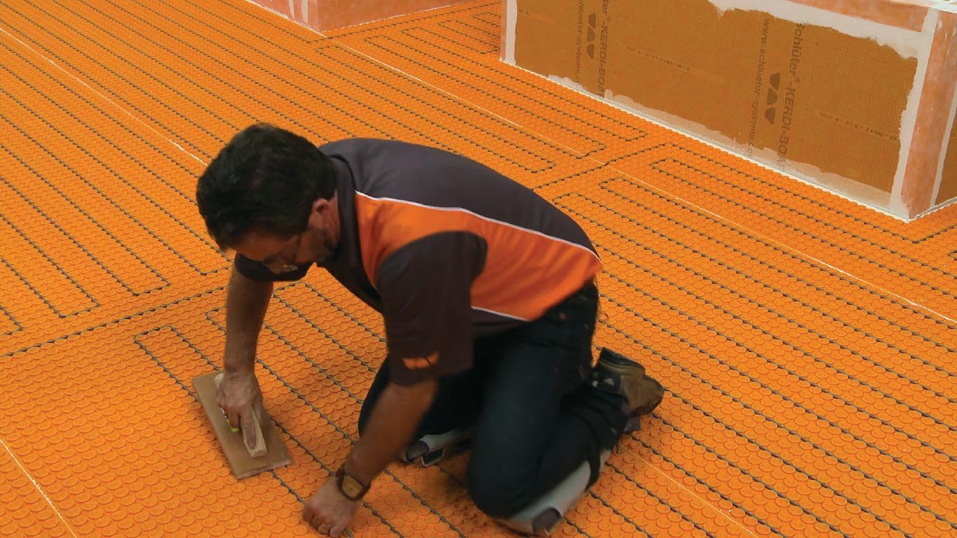 Schluter Ditra-Heat-E-HK Electric Floor Heating Cable Kit with Temperature Sensors - Ideal for Interior Tile Floors - Minimal EMF, Twisted Pair Cables, 240V, 211.6 Feet - DHEHK24064