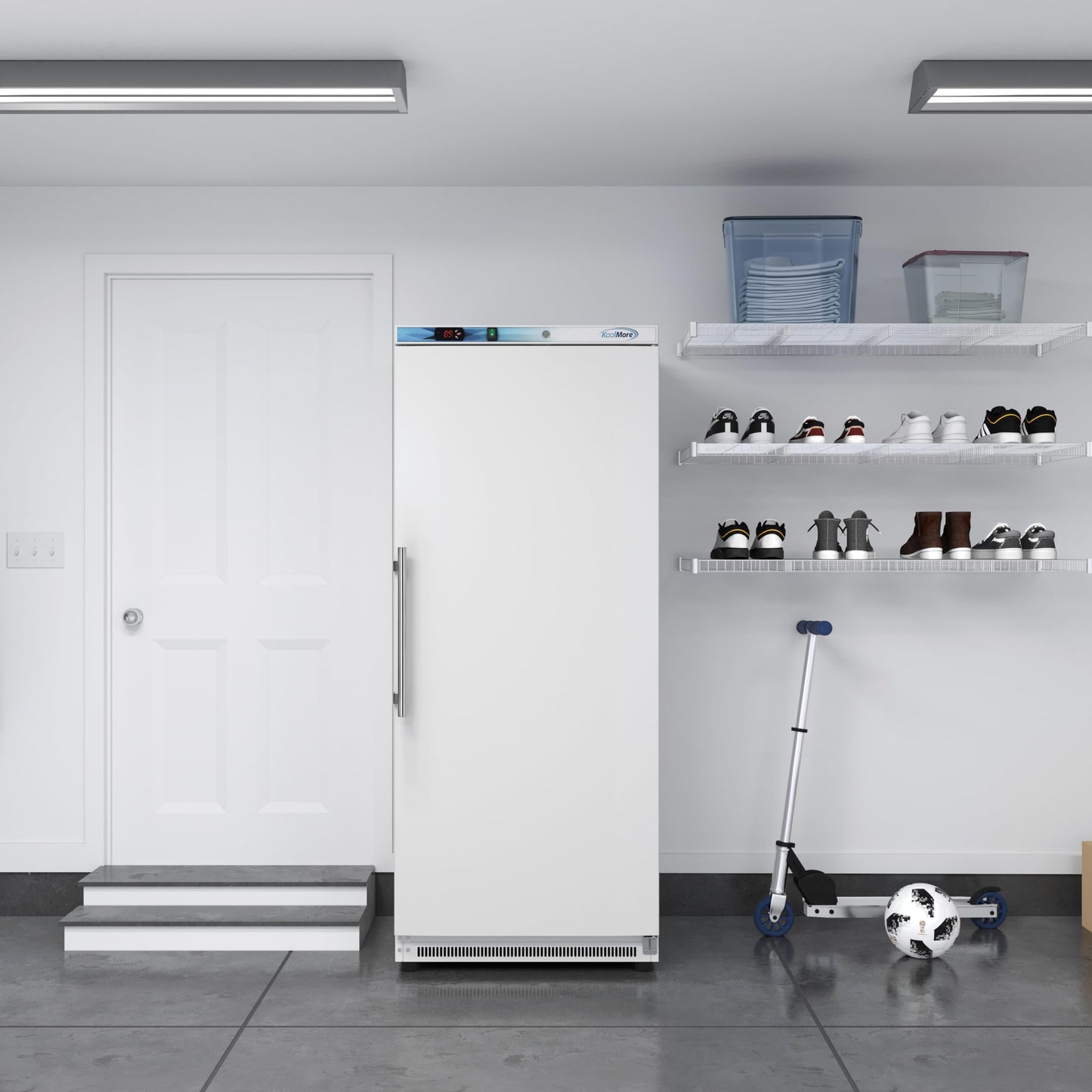 KoolMore 21 Cu. ft. Commercial Reach-in Freezer in White Manual Defrost (KM-FMD20WH)